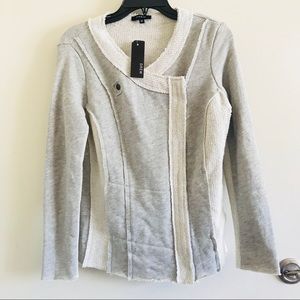 Anthropology DREW Asymmetrical zip up sweater NWT!